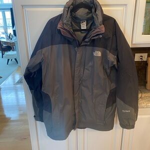 The North Face Charcoal and Black HyVent Jacket